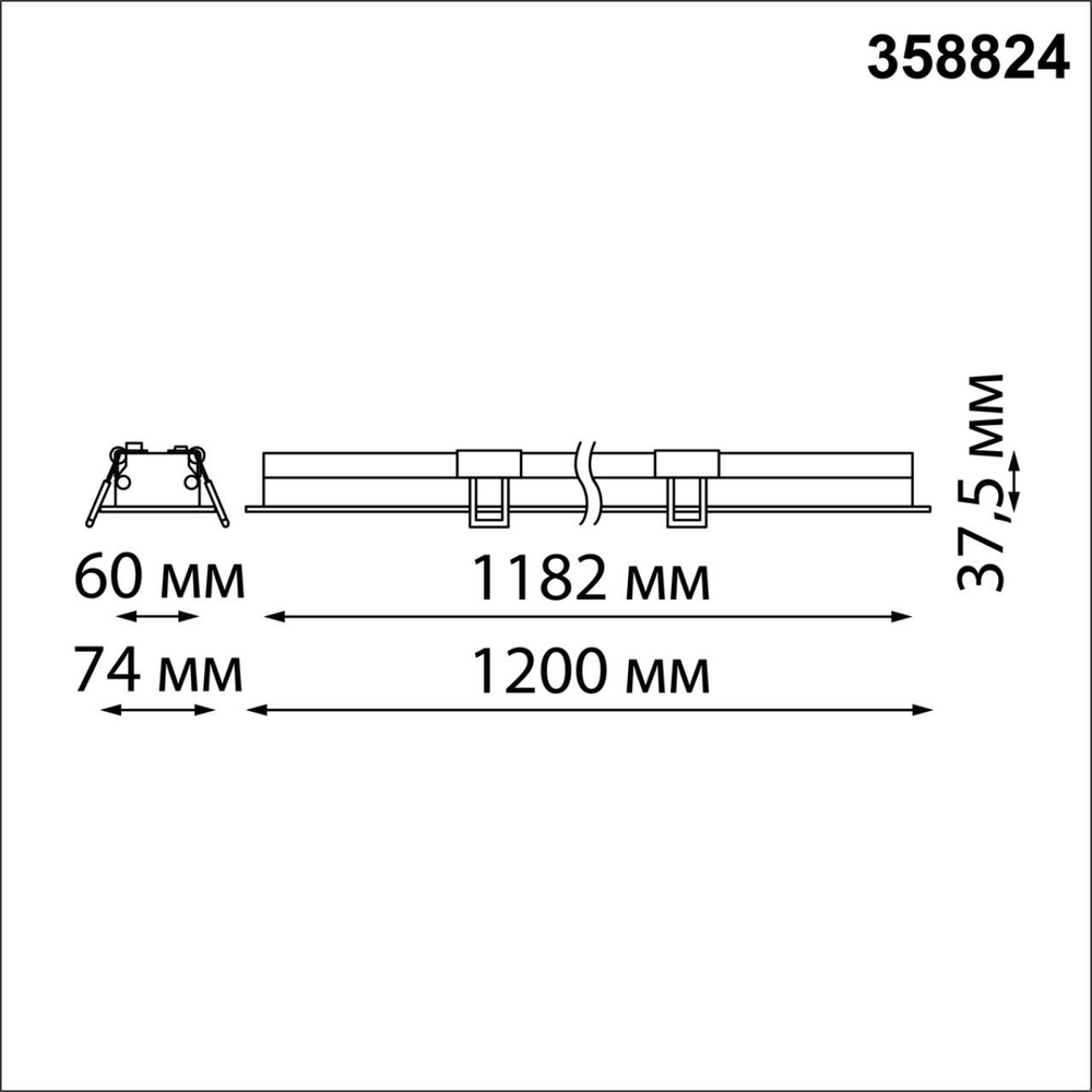 358824 SPOT NT22 486 белый Встраиваемый светодиодный светильник IP20 LED 4000K 48W 220V ITER