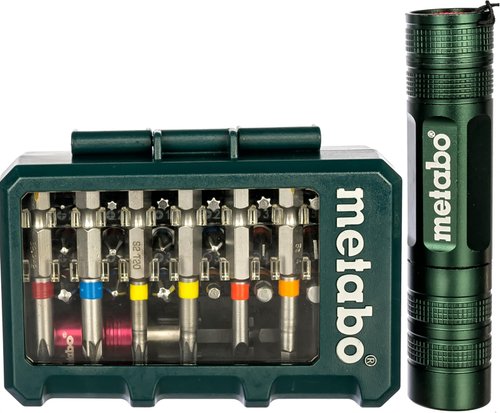 Набор бит Metabo 29 шт + фонарь (21000)