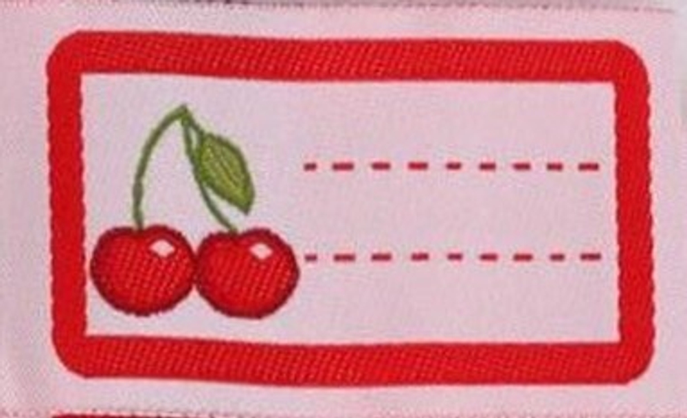 Нашивка № 358 «Вишенки», 5,5 × 3,2 см, цвет красный