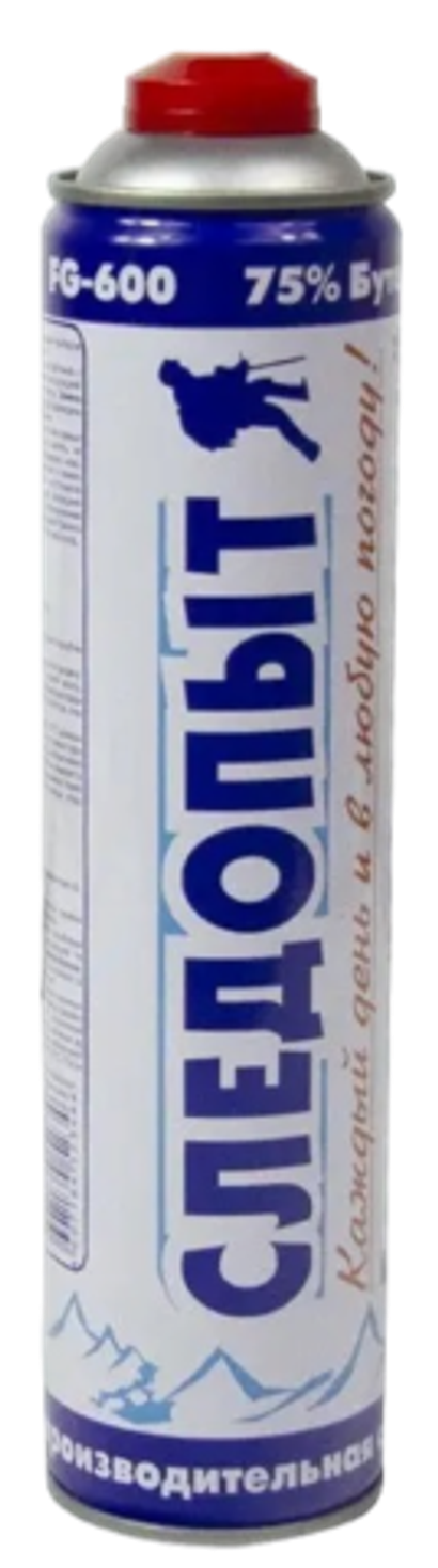 Газовый баллон СЛЕДОПЫТ 336 г, газ для горелки туристический (резьба)