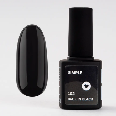 Milk Гель-лак Simple - 102 - Back in Black, 9мл.