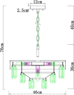 Подвесная люстра Arte Lamp ANNABELLE A1008LM-6GO