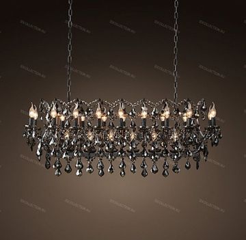 replica  19TH C. ROCOCO IRON & SMOKE CRYSTAL RECTANGULAR Restoration Hardware 68290140