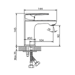 Смеситель для раковины 35к HB10563 HAIBA б/отв п/шпильку