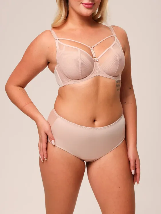 Трусы Zebra бикини с высокой линией талии (персиковый румянец)