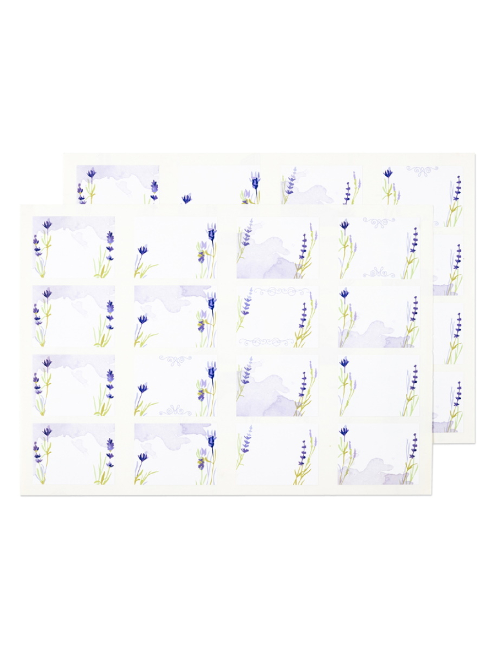 Набор наклеек 4,5х6 см, прямоугольные, 2 листа, лаванда
