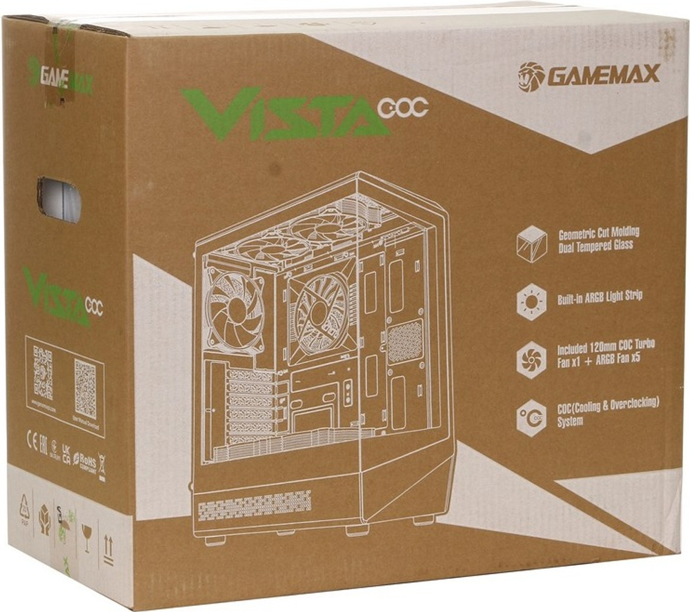 Корпус Game Max Vista COC AW белый