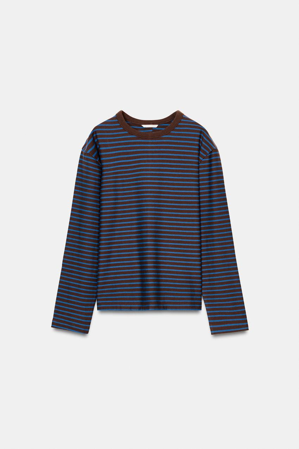 ZARA ФУТБОЛКА В ПОЛОСКУ С ДЛИННЫМИ РУКАВАМИ, ПОЛОСКИ