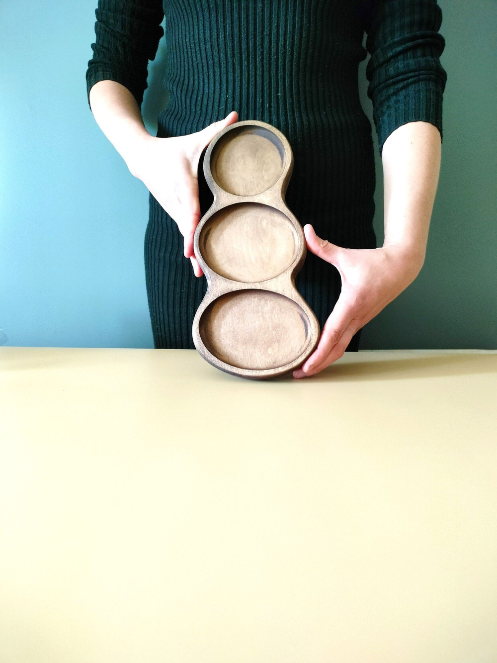 Менажница деревянная для подачи блюд и закусок "АЗИЯ"