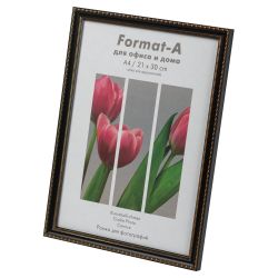 Фоторамка FA Кружево 21х30 пластиковая со стеклом чёрный | FA фототовары