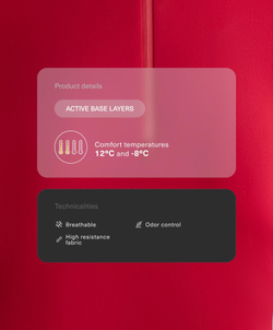 Oysho Термофутболка с застёжкой-молнией на половину длины, красный