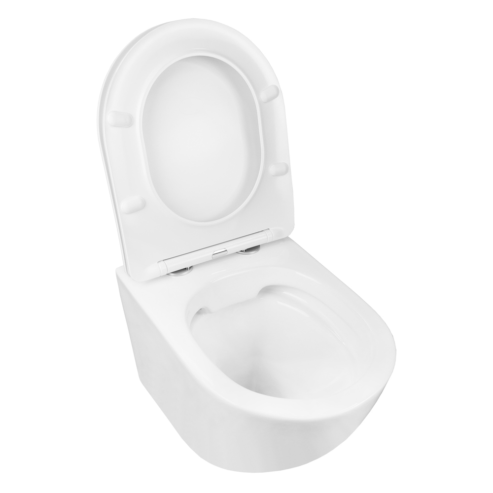 Комплект подвесной безободковый унитаз Azario Grado AZ-8010-1000+AZ-0046 SP с микролифтом + система инсталляции без кнопки смыва