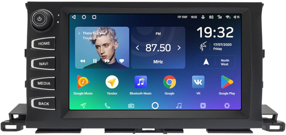 Магнитола для Toyota Highlander 3 U50 2013-2020 (рамка с крутилкой) - Teyes SPRO+ на Android 10, ТОП процессор, 4Гб+32Гб, 4G SIM-слот