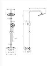 Душевая система с термостатом WONZON & WOGHAND CAPSULE, Брашированное золото (WW-B3031-A-BG)
