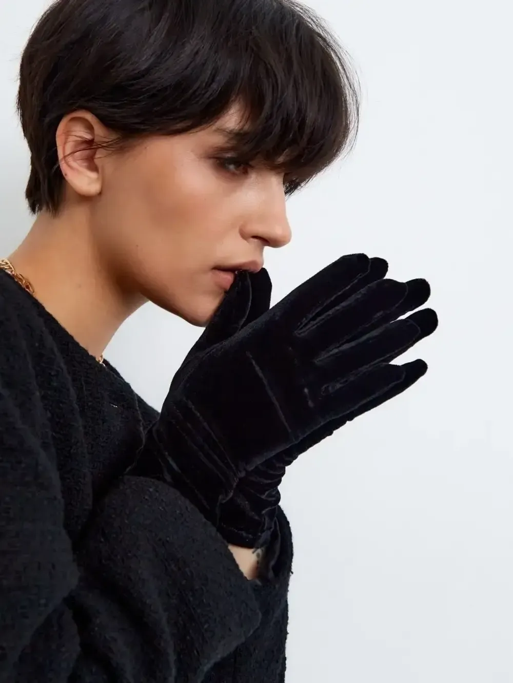 Перчатки (7-8 / черный / Базовая коллекция / 7-8 / Лаковые / 7-8)