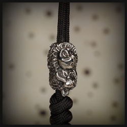 Темлячная бусина "Ежик" для ножей , мельхиор