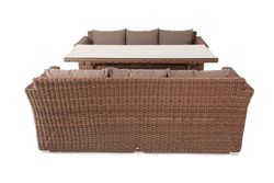 "Мокко Дабл" обеденная группа из искусственного ротанга, цвет коричневый