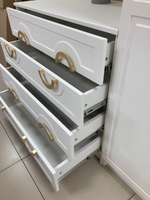 Комод с 4-мя ящиками Милан МДФ белый/белый