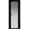 Алюминиевая дверь 2AGP чёрная матовая RAL9005 стекло матовое