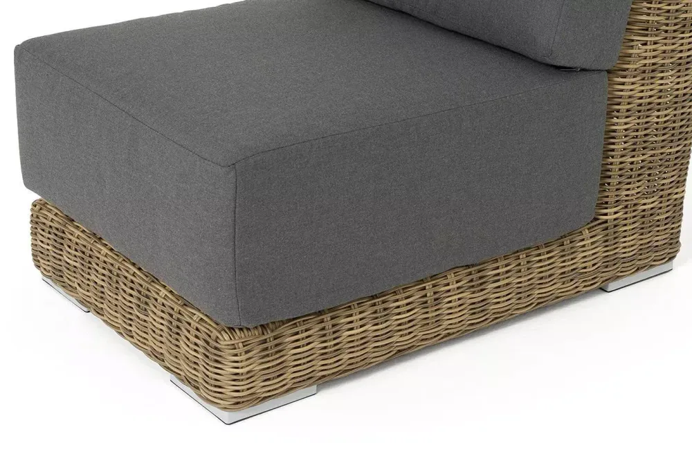 "Капри" модуль диванный прямой с подушками, цвет соломенный