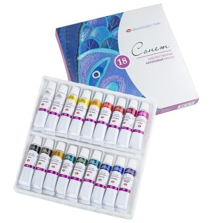 Сонет Набор акрил картон 18 шт х10мл NEW!