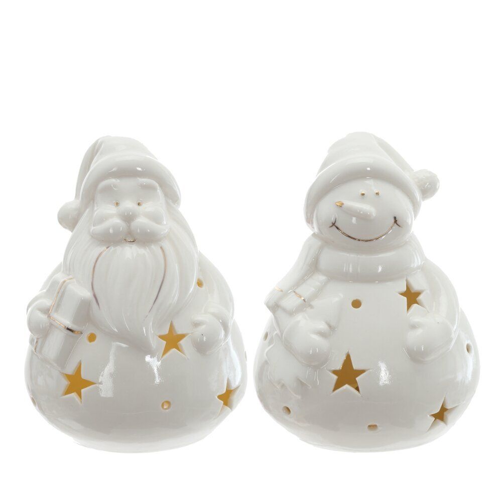 GAEM Фигурка декоративная "Снеговик/Санта" с подсветкой (2хLR44), L10 W8 H13 см, 2в.