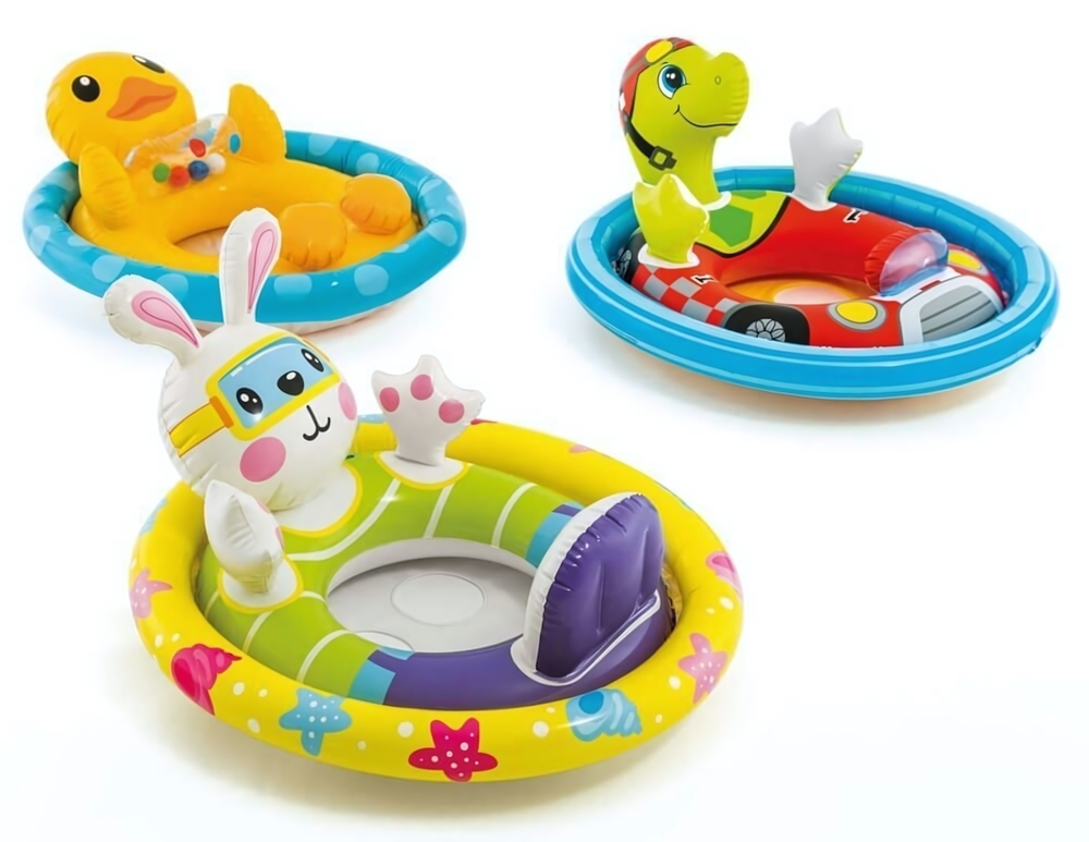 Круг для плавания с трусами Зверюшки Утка 74*58см. от 3-4 лет 59570/589379 (Intex)