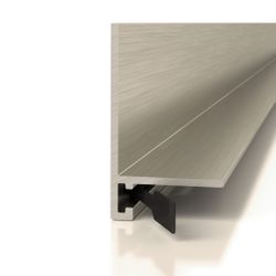 Микроплинтус анодированный титановый браш, 2000x14x26 мм