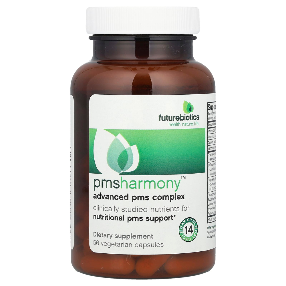 Futurebiotics, PMSHarmony™, улучшенный комплекс для ПМС, 56 вегетарианских капсул