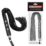 Черная плеть-флоггер с длинными хвостами - 74 см. (Цвет: черный)