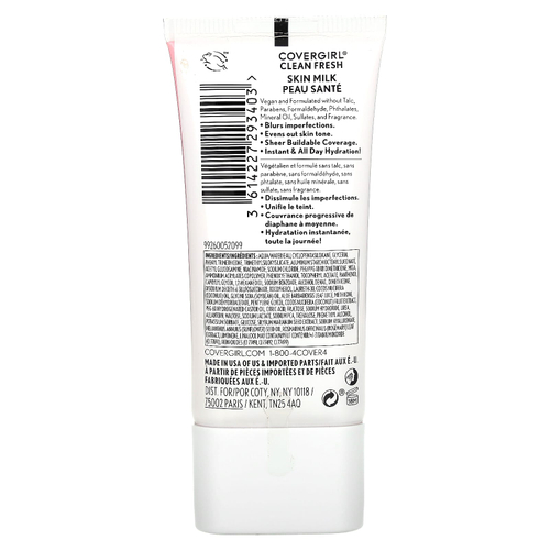Covergirl, Clean Fresh, Skin Milk, питательный тональный крем, 510 фарфоровый, 30 мл (1 жидк. унция)