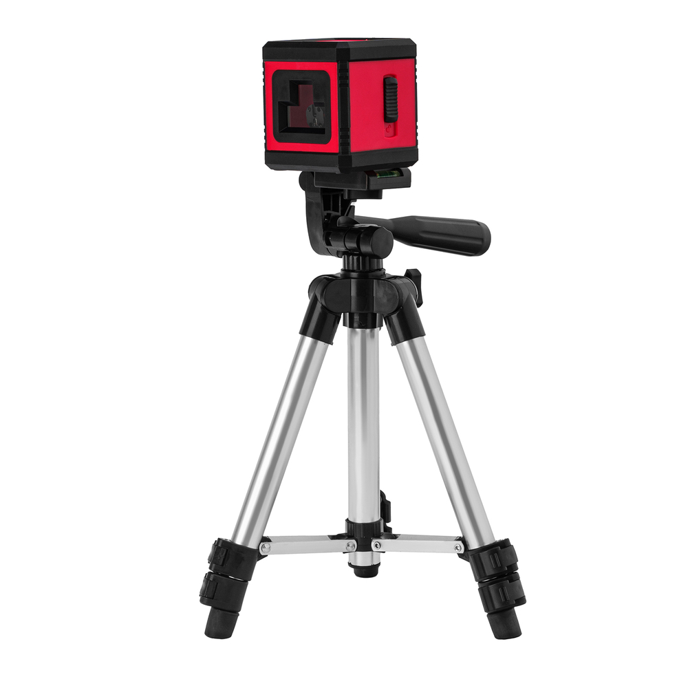 Лазерный уровень XQB RED Pro SET, 10 м, красный луч, батарейки, штатив// MTX