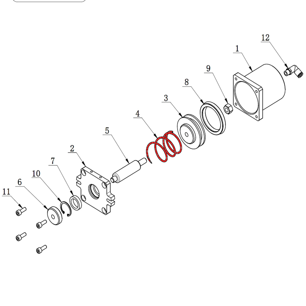Пружина блокирующего цилиндра V730