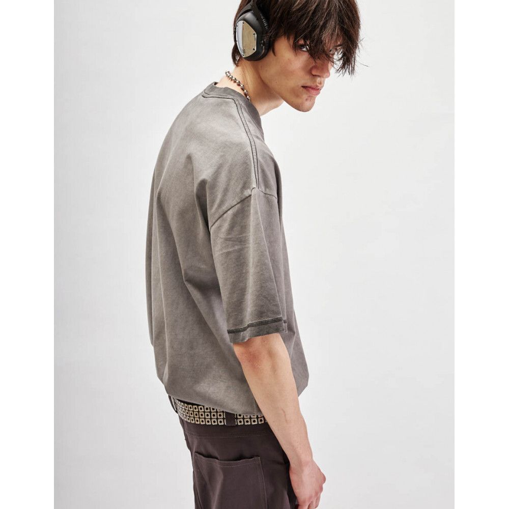 Футболка SoWhat? из плотного хлопка светло-серая