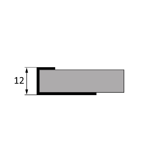 СП(евро) 12мм "DO-1" 2,7м Серебро глянец наруж. квадр. стальной