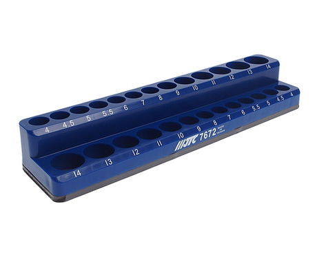 Держатель головок 1/4" 235x55x35мм магнитный 26шт. JTC