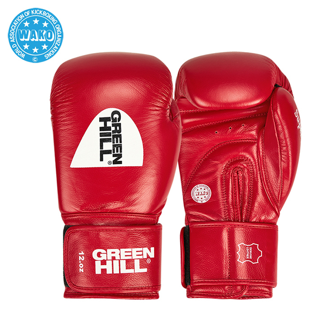 BGS-1213w Кикбоксерские перчатки Super Star WAKO Approved красные