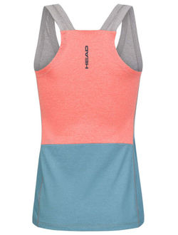 Женский топ теннисный Head Padel Tech Tank Top - grey/electric blue