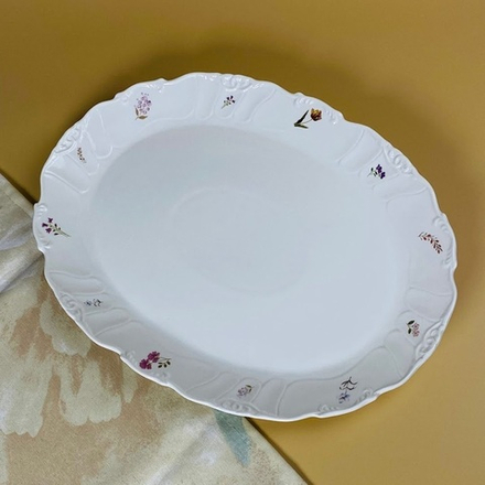 Lenardi 109-231 Овальное блюдо 37х27,5х3см КРОКУС в под.уп.(х6)Фарфор