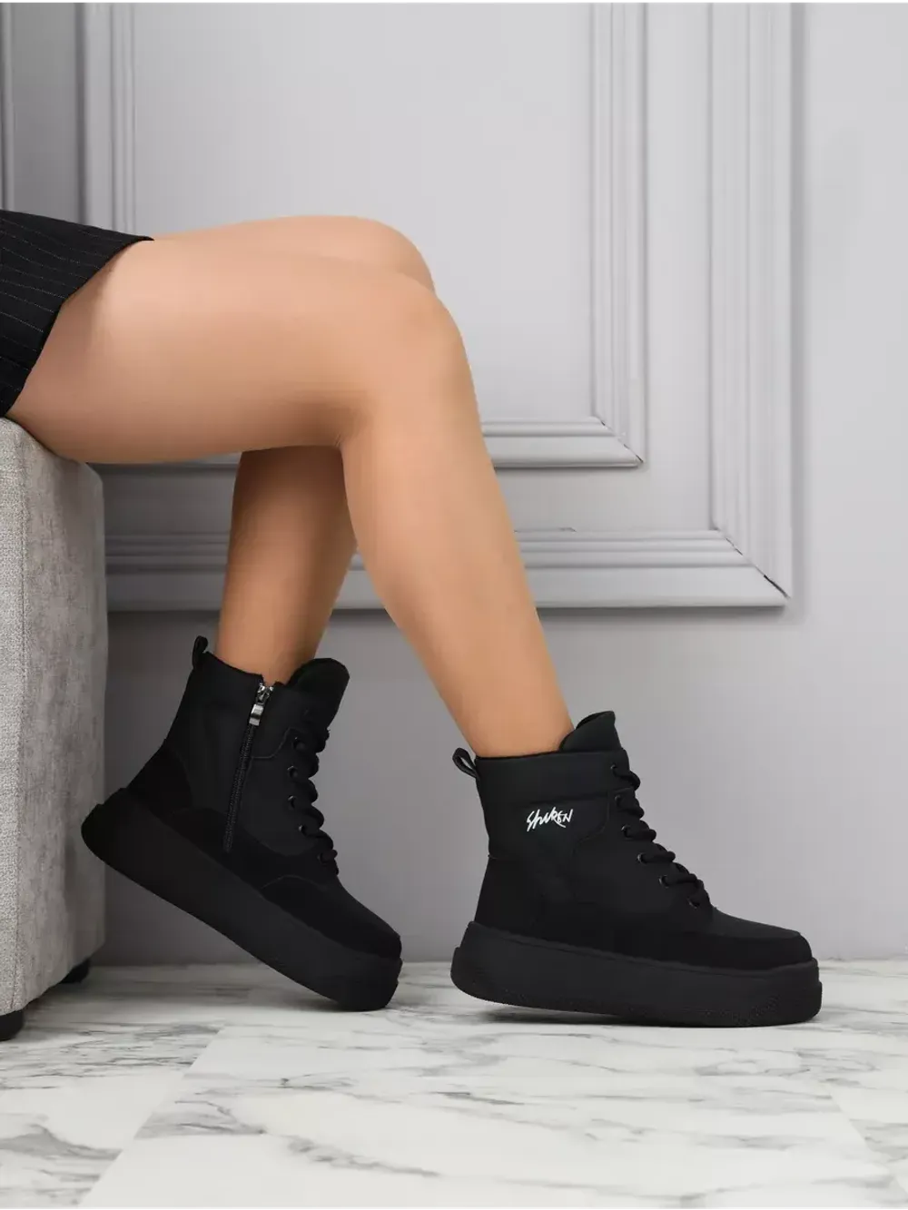 Дутики зимние на платформе