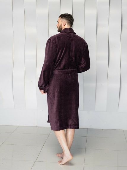 Халат мужской CODY без капюшона Баклажан "Polens"
