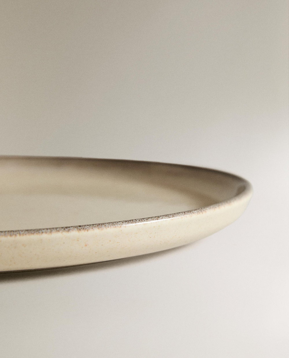 Zara Home набор столовой посуды из каменной керамики, цвет бежевый, 27.4 см