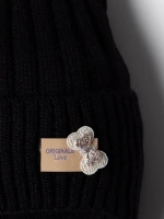 Шапка для девочки с ушками осенняя