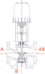 Трехходовой смесительный клапан для отопления 27Ч908НЖ / 23Ч901НЖ