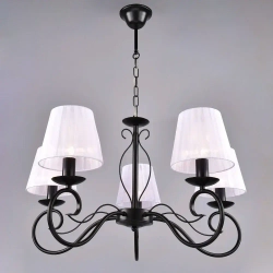 Люстра подвесная для спальни и гостиной РОССВЕТ "Танго" РС20945 BK/5P