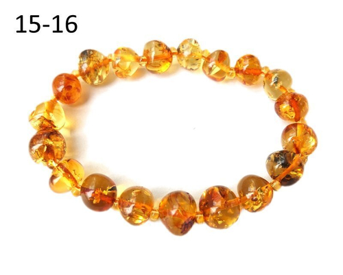 Браслет из янтаря мятый шар
