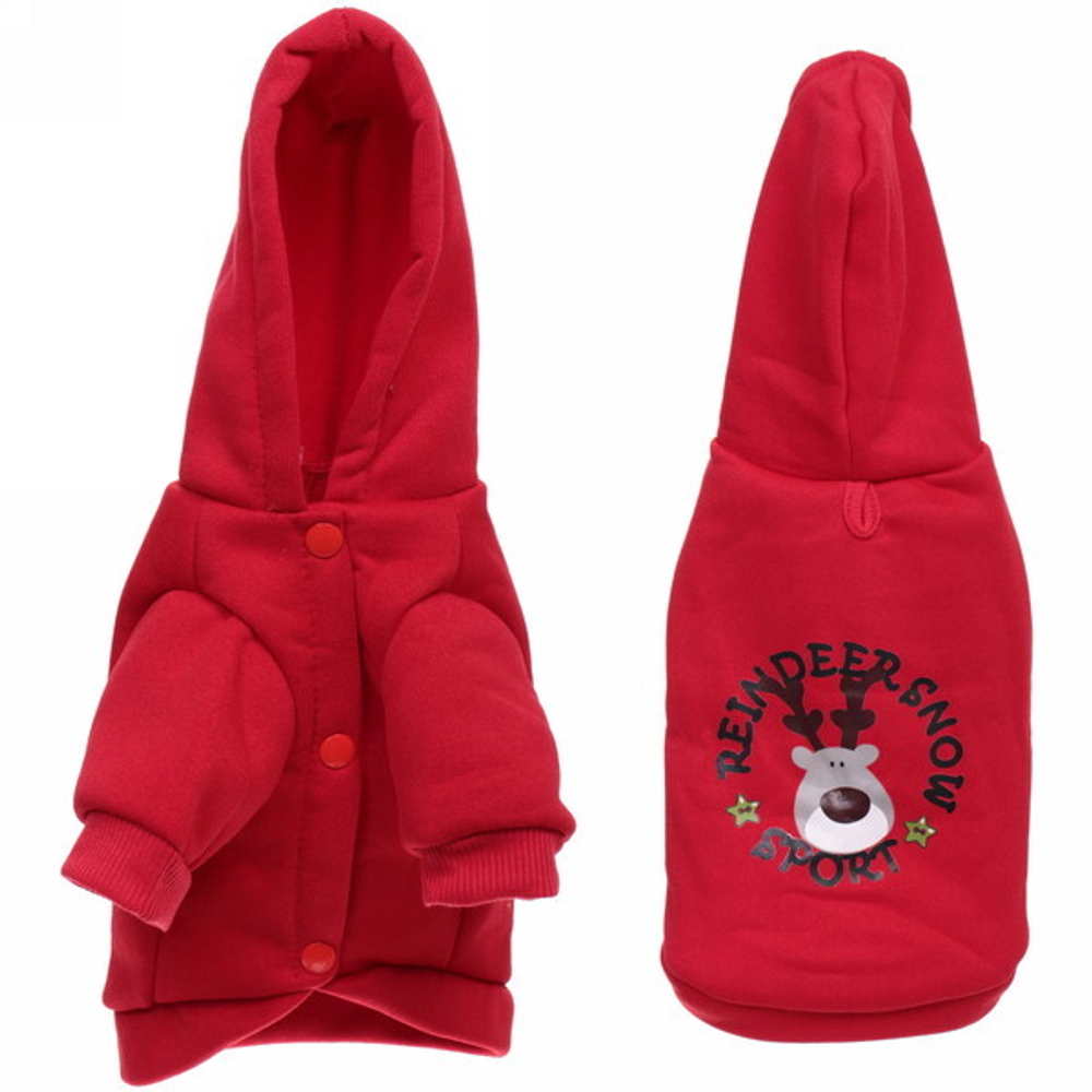 Кофта-толстовка для собаки «Deer» с капюшоном, размер XXL(40*57*40см) Ultramarine