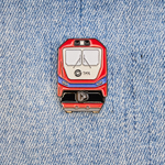 Значок тепловоз ТЭ26 сине-красный