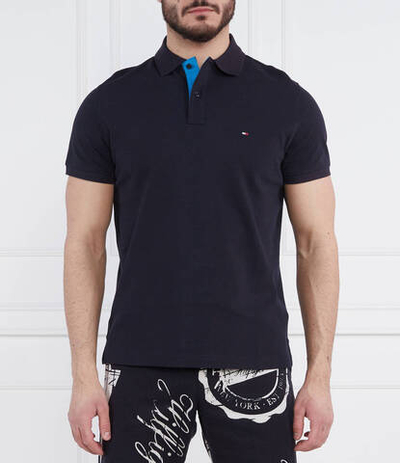 Поло CONTRAST PLACKET Tommy Hilfiger - темно-синий(MW0MW30756)