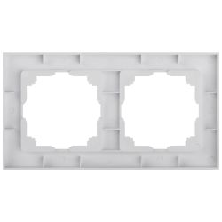 Рамка для розеток и выключателей Intro Accent 6-502-01 на 2 поста, СУ, белый